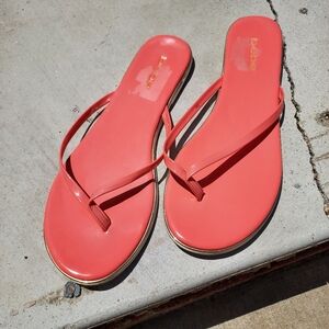 Bebe Coral Flat Thong Sandals Size 9 Beachy Summer Boho Casual Vacation Tropical
